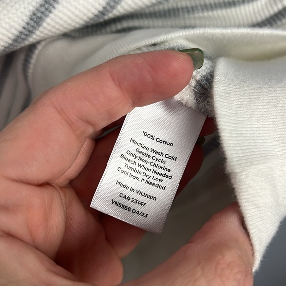 Haven Well Within striped waffle knit women’s long sleeve shirt size large - Picture 4 of 7